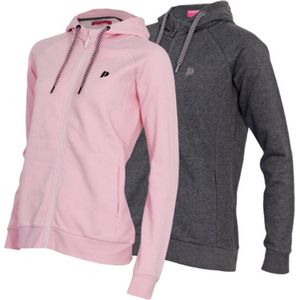 2-Pack Donnay vest met capuchon - Dames - Sportvest Anna - Pink & Charcoal-marl (1346) - Maat XL