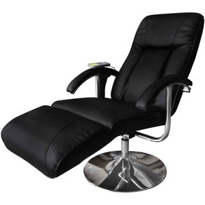 vidaXL Massagestoel kunstleer zwart