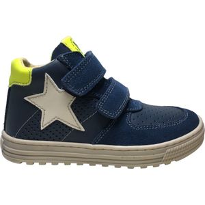 Naturino - Hess High - mt 31 - velcro's witte ster lederen hoge sneakers - blauw
