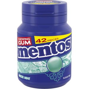 Mentos - Kauwgom - Breeze Mint - 42 stuks - 6 potten