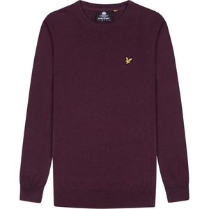 Lyle and Scott - Sweater Mix Wol Bordeaux Rood - Heren - Maat S - Slim-fit