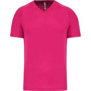 PROACT® Heren-sport-t-shirt V-hals PA476 - Fuchsia - S