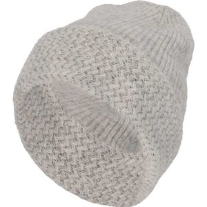 Sarlini - Beanie meisjes - Wintermuts - Licht Grijs - Effen - One Size