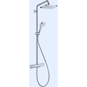 Complete Douchesysteem Met Thermostaat - Regendouche (⌀ 280 Mm) - Handdouche En Ronde Douchekop - Chroom