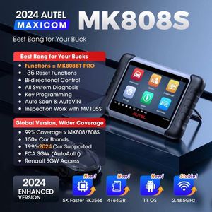 OBD2-scanner - Diagnosecomputer - Slimme diagnosetool - Foutverwijdering - Automotivo autodiagnosescantool - Sleutelcoderingstool - 7-inch LCD