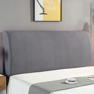 Headboard Cover Protector Plain Design - Washable Removable - Light Gray 150cm hoofdbord hoes elastische