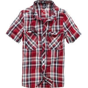 Heren - Mannen - Goede Kwaliteit - Modern - Road - Star - Classic - Casual - Urban - Shirt - Summer - Overhemd - Chartz rood