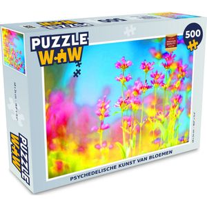 Puzzel Bloemen - Kunst - Psychedelisch - Legpuzzel - Puzzel 500 stukjes