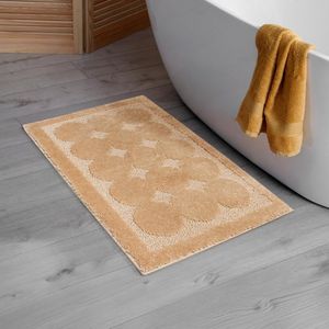 Badmat Antislip Wasbare Badmat Badkamertapijt Douchemat Polka Dots Beige 50 x 80 cm