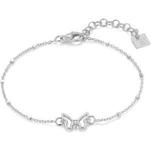 Twice As Nice Armband in zilver, vlinder 16 cm+3 cm
