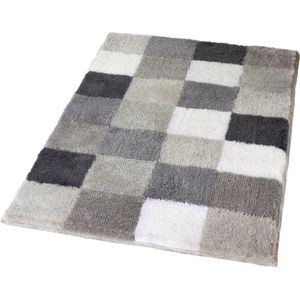 Kleine Wolke Caro toiletmat 70x120x2,5 cm, grijs/beige