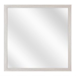 Spiegel met Vlakke Houten Lijst - Wit Eiken - 40x40 cm
