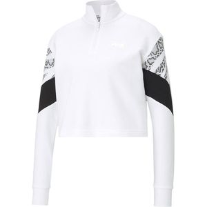 Puma Rebel Crew Sweatshirt Puma White / Castlerock - M - Dames