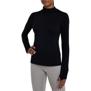 TCA Dames SuperThermal Lange Mouw Prestatie Basislaag Hardloop Trainings Top - Zwart, L
