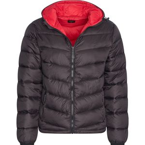 Cappuccino Italia - Heren Jas winter Hooded Winter Jacket Zwart - Zwart - Maat XL