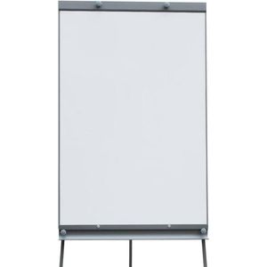 Trend24 Magneetbord - Flipchart - Whiteboard - In hoogte verstelbaar - Met standaard - Zilver - Wit - 60 x 90 cm
