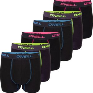 O'Neill Heren Boxershorts Plain 6 Pack 6 Pack Veelkleurig XL