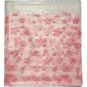 Fako Bijoux® - Cellofaan Zakjes -100x Transparante Uitdeelzakjes XL - Cellofaan Plastic Traktatie Kado Zakjes - Snoepzakjes - Bloemen - 14x14cm