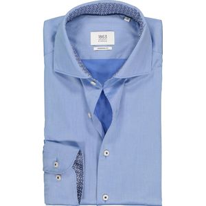 ETERNA modern fit overhemd - 1863 casual Soft tailoring - blauw (contrast) - Strijkvriendelijk - Boordmaat: 40