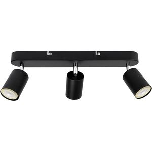 Opbouwspot Zwart - Dimbaar - 3 x 5 watt - 350 umen Lumen - 2200-6500 Kelvin - Philips GU10 spot Hue White & Color - IP21 Stofdicht