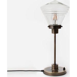 Art Deco Trade - Slanke Tafellamp Luxe School Small Helder 20's Brons