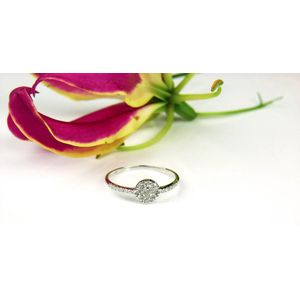 Wit gouden ring met diamant