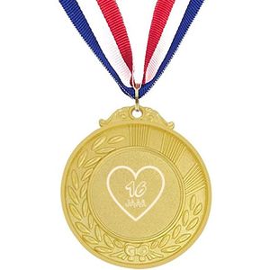 Akyol - 16 jaar medaille goudkleuring - Hoera 16 jaar - familie - cadeau