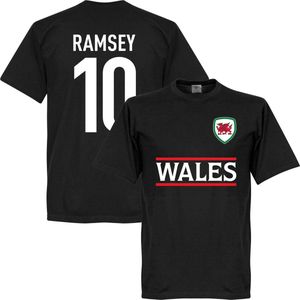 Wales Ramsey 10 Team T-Shirt - Zwart - 5XL