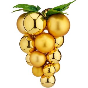 Kerstballen Klein Druiven Gouden Plastic