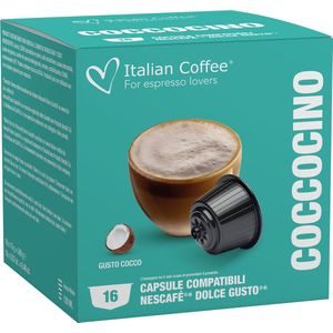 Italian Coffee - Coconut Mokaccino (Kokosnoot) 16 koffiecups - Dolce Gusto compatibel