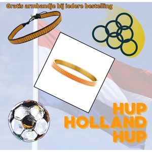 CO88 Collection 8CB-91210 Stalen Armband met Emaille - Bangle - 6mm - 58x49mm - Staal - Oranje - Goudkleurig