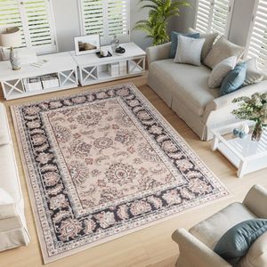 Tapiso Colorado Vloerkleed Beige Gebloemd Woonkamer Tapijt Maat- 250x350