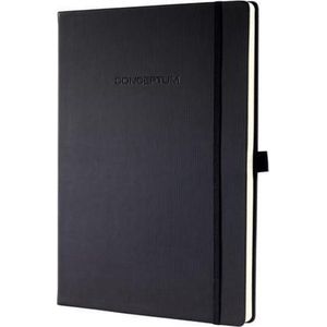 Sigel notitieboek - Conceptum Pure - A4 - zwart - hardcover - 194 pagina's - 80 grams - blanco - SI-CO110
