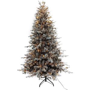 Wintervalley Trees - Kunstkerstboom George met LED verlichting - 240x148cm - Besneeuwd