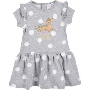 Disney Bambi - baby - jurk voor meisjes - kraamcadeau - jurk met druksluiting, korte mouwen, bamboe design - grijs - bamboe design - 18-24 Maanden