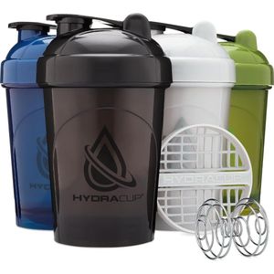 shaker-fles voor het mengen van eiwitpoeder, met draadballen voor het mengen, 590 ml inhoud per fles, 4 stuks