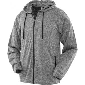 Spiro Mens hooded tee-jacket S277M - Grey / Black - S