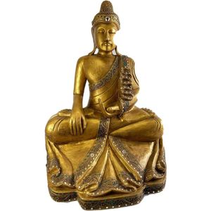 Houten buddha / Handgemaakt houten beeld / Indonesisch beeld