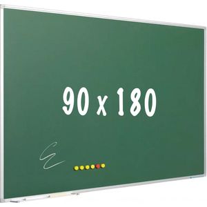 Krijtbord PRO - Magnetisch - Schoolbord - Eenvoudige montage - Geëmailleerd staal - Groen - 180x90cm