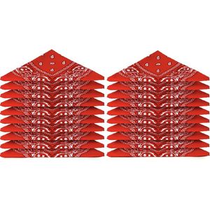 Boerenzakdoek rood 20 stuks - Bandana rood - Zakdoek rood
