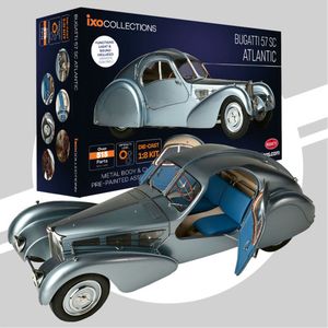 1:8 IXO Collections 012 Bugatti Atlantic 57SC Rothschild Auto Metalen Modelbouwpakket