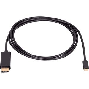 Akyga AK-AV-16 USB-C-kabel Aansluitkabel USB-C stekker, DisplayPort-stekker 1.80 m Zwart