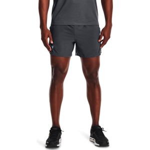 UNDER ARMOUR Launch 5´´ Korte Broek Heren Pitch Gray / Black / Reflective - L