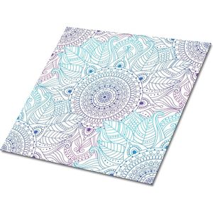 Tulup PVC Tegels - Arabische Mandala Vinyl Tegels - 30 cm x 30 cm - Veelkleurig Zelfklevende Vinyl Tegels - Verpakking van 9 stuks - Wand PVC Tegels - Kinderen Plaktegels - Vinyl Wandtegels - Plaktegels keuken en Badkamer