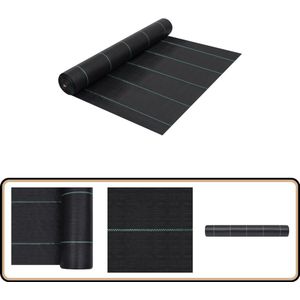 vidaXL Worteldoek 2x10 m - Zwart Polypropyleen Worteldoek - Onkruiddoek - Gazon Bescherming - Grondbedekking - Tuinieren