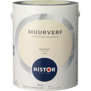 Histor Perfect Finish Muurverf Mat - 5 Liter - Roomwit