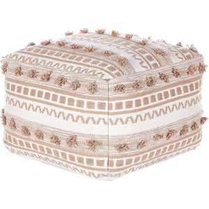 KARAW - Poef - Lichtbeige - Katoen