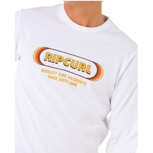 2025 Rip Curl Heren Icons Of Surf Long Sleeve Rash Tee - White