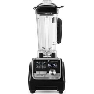 Kitchenwell Power Blender - 2000W - 2L - Smoothie Maker - IJscrusher - 9 Standen - RVS/Zwart