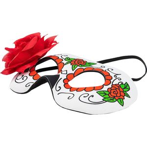 FUNIDELIA Day of the Dead Catrina Oogmasker - Zwart